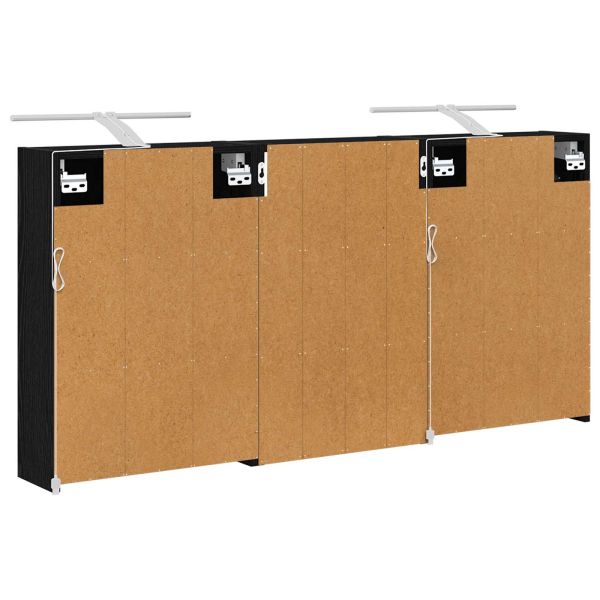 Комплект шкафове за баня с рафт 3 pcs 126 x 16 x 62.5 см