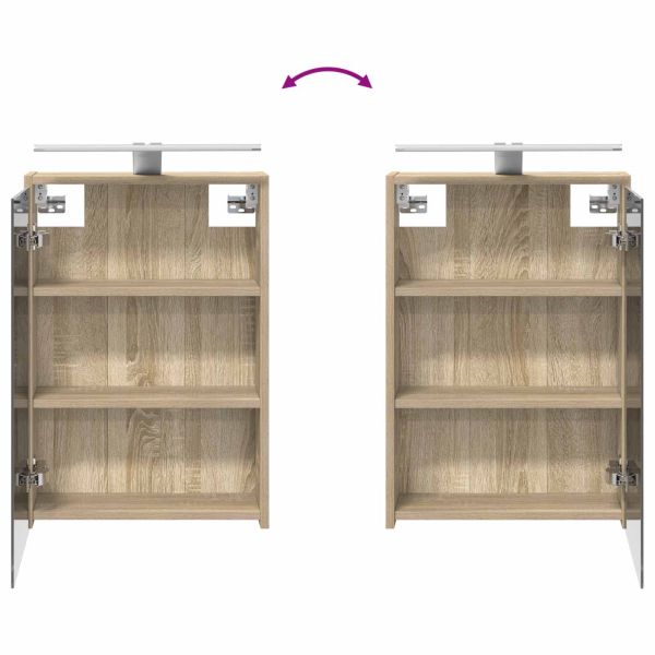 Комплект шкафове за баня с рафт 3 pcs 126 x 16 x 62.5 см