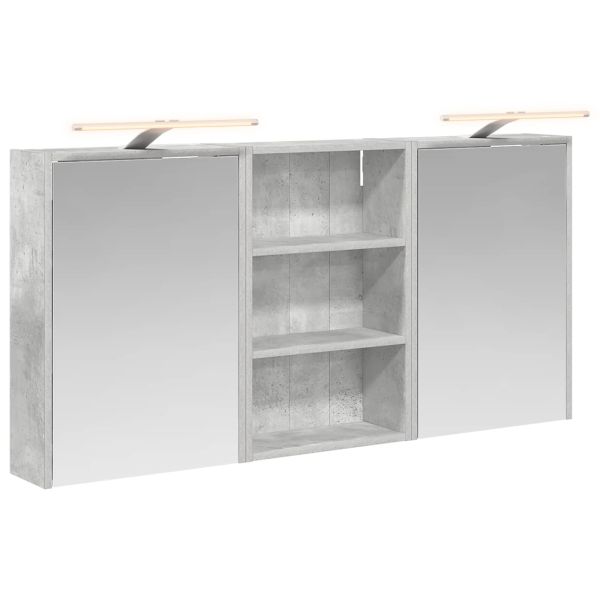 Комплект шкафове за баня с рафт 3 pcs 126 x 16 x 62.5 см