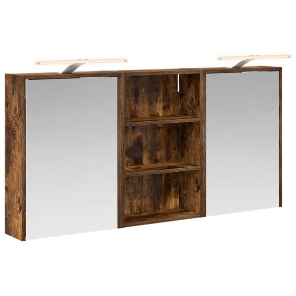 Комплект шкафове за баня с рафт 3 pcs 126 x 16 x 62.5 см