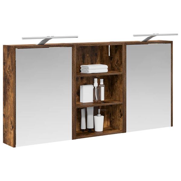 Комплект шкафове за баня с рафт 3 pcs 126 x 16 x 62.5 см