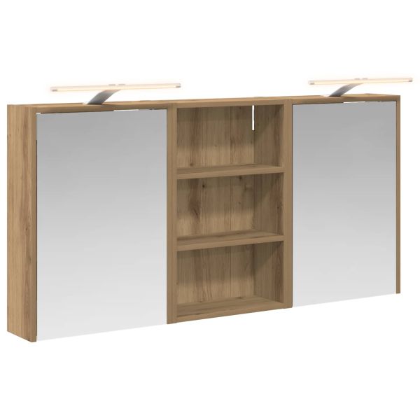 Комплект шкафове за баня с рафт 3 pcs 126 x 16 x 62.5 см