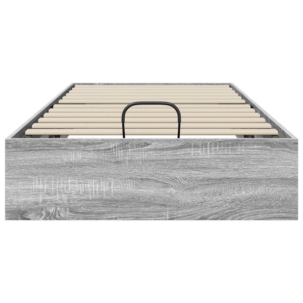 Отоманско легло със съхранение Сиво Сонома 193 x 75,5 x 25 см