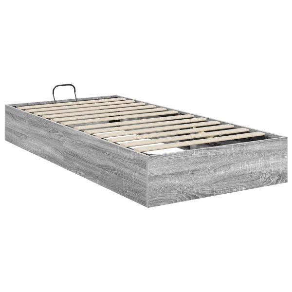 Отоманско легло със съхранение Сиво Сонома 193 x 75,5 x 25 см