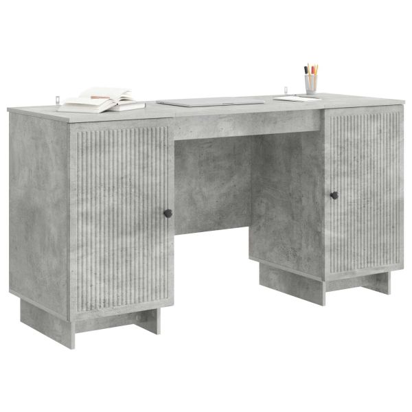 Бюро Бетонно сиво Инженерна дървесина 142,5 x 50 x 75 см
