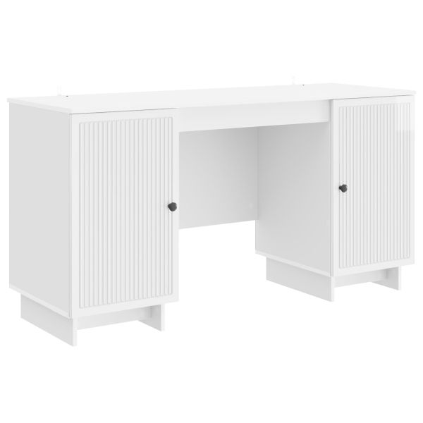 Бюро Бял гланц Инженерна дървесина 142,5 x 50 x 75 см