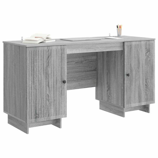 Бюро Сив Сонома Инженерна дървесина 142,5 x 50 x 75 см