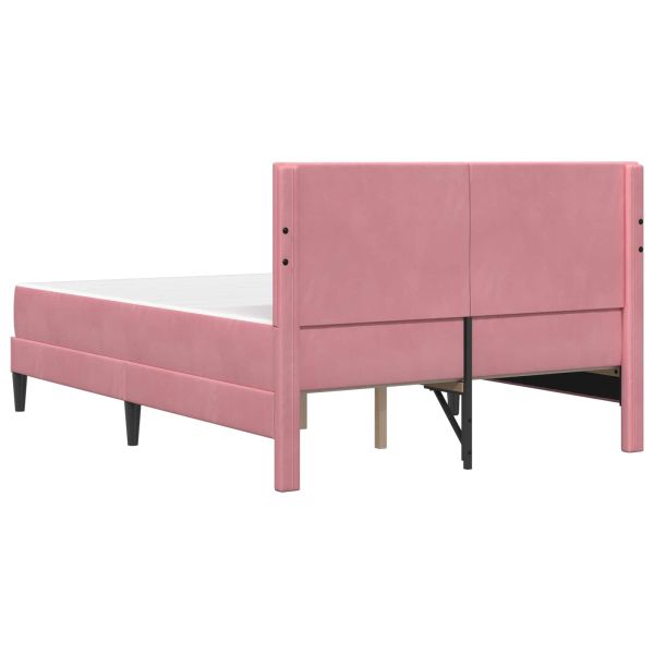 Рамка за легло с матрак с таблото Розово 140 x 200 cm Кадифе