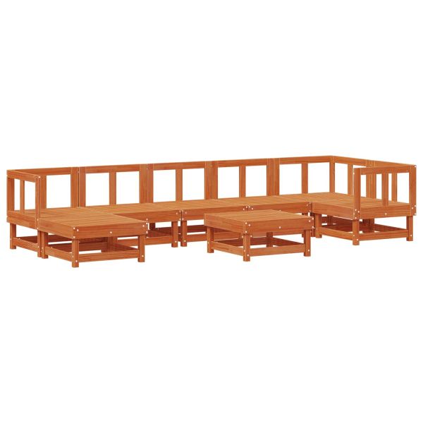 Комплект за почивка в градина 8 pcs Восъчнокафяво