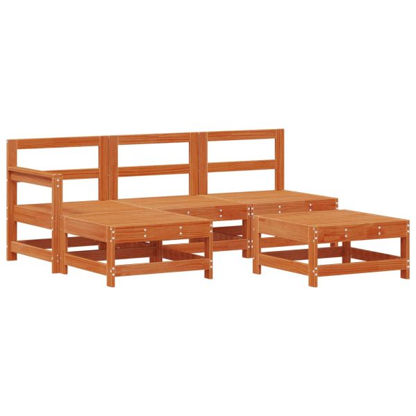 Комплект за почивка в градина 5 pcs Восъчнокафяво