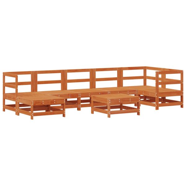 Комплект за почивка в градина 8 pcs Восъчнокафяво