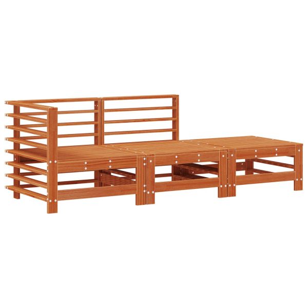 Комплект за почивка в градина 3 pcs Восъчнокафяво