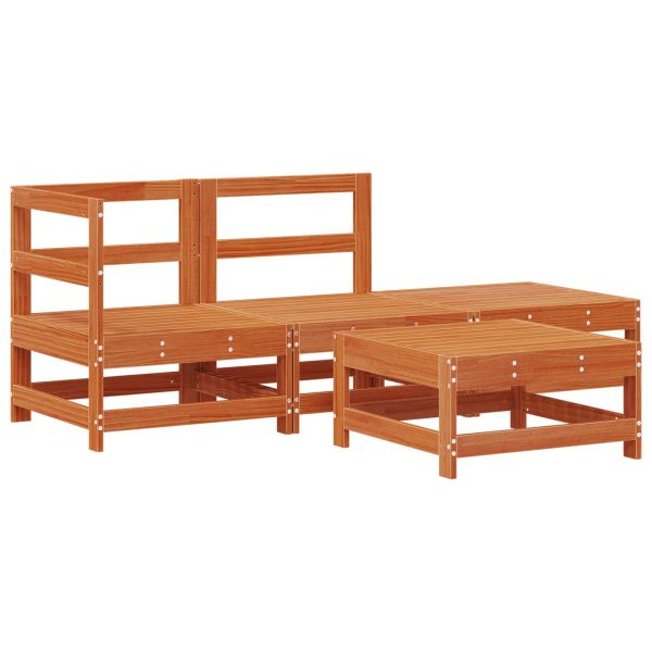 Комплект за почивка в градина 4 pcs Восъчен Кафяв