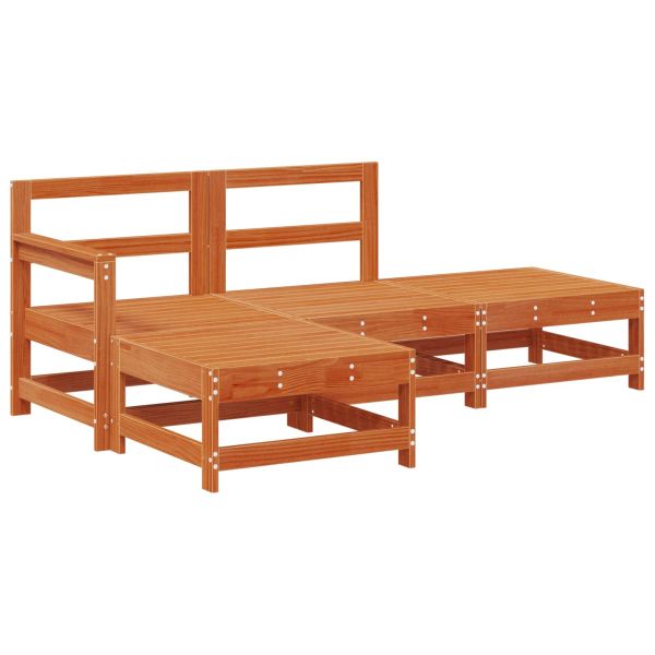 Комплект за почивка в градина 4 pcs Восъчнокафяво