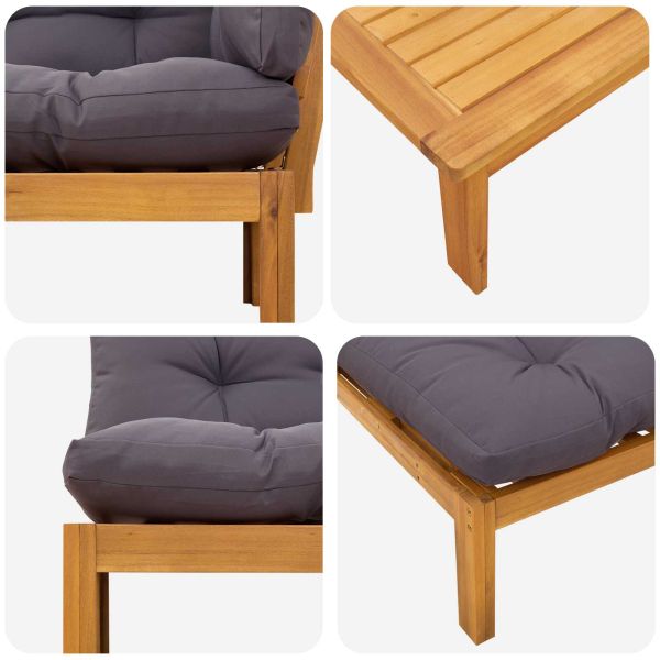 2 Брой Акациево дърво Кафяво