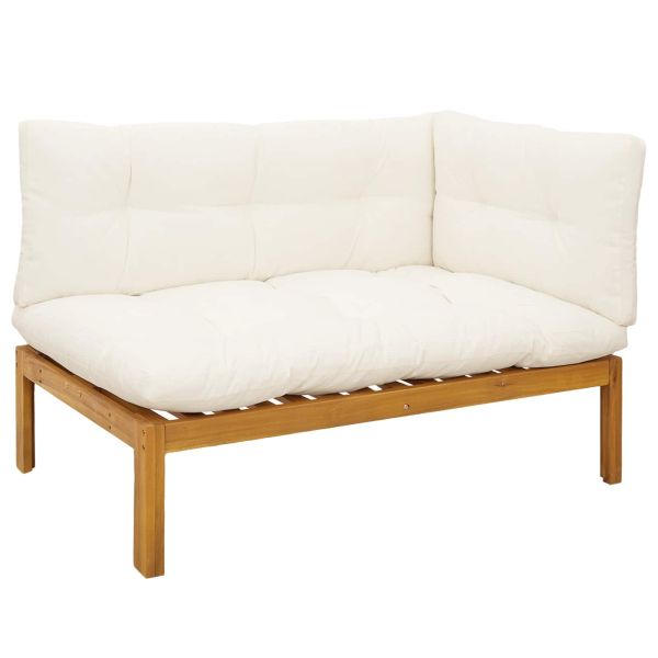 4 Брой Градински палетен диван единици Солидно акациево дърво