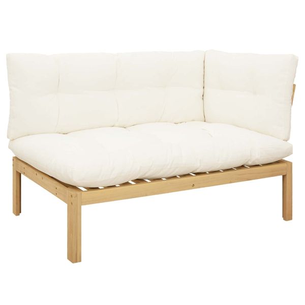 3 Брой Градински палетен диван единици Солидно акациево дърво