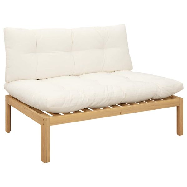 6 Брой Градински палетен диван единици Солидно акациево дърво