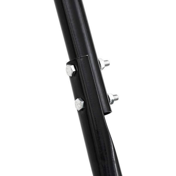 Валяк за трева с прикачени аераторни скоби Черен 110 x 52 см