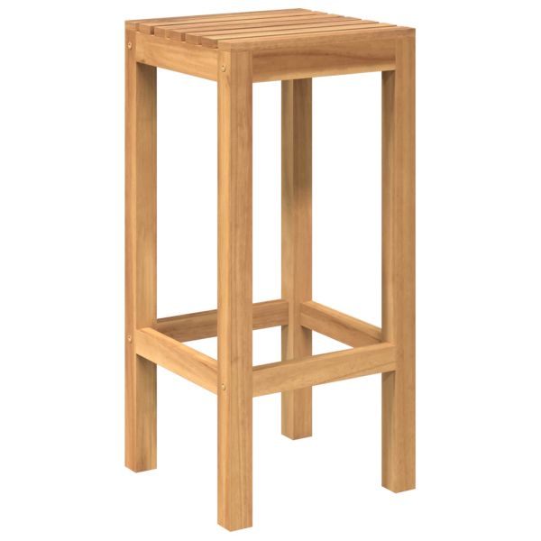 Набор за бар на открито 7 pcs Нетретирано Солидно тиково дърво