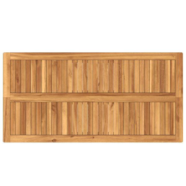 Набор за бар на открито 7 pcs Нетретирано Солидно тиково дърво