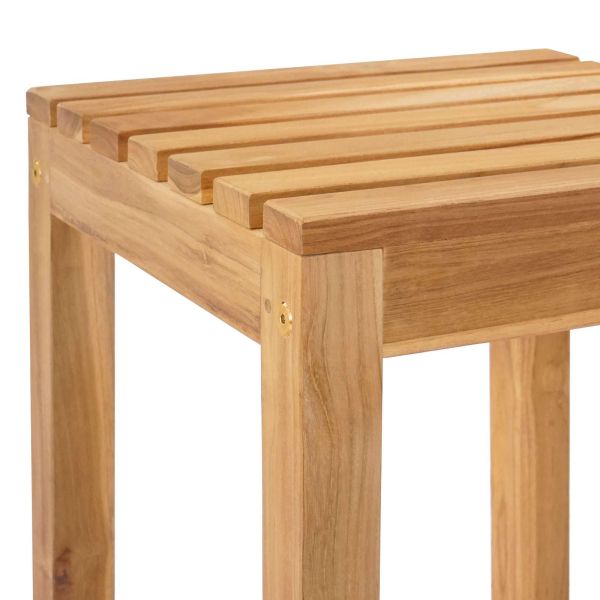 Набор за бар на открито 7 pcs Нетретирано Солидно тиково дърво