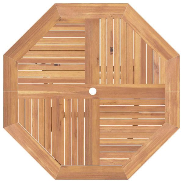 Градински бистро комплект 3 pcs Кафяво Солидно тиково дърво