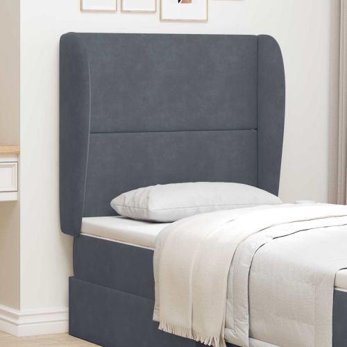 Ушичка на таблата Тъмен сив 80 x 23 x 6 см Кадифе