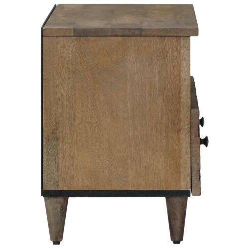 ТВ шкаф Кафяво 70 x 33,5 x 46 см Солидно мангово дърво