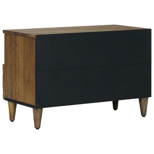 ТВ шкаф Кафяво 70 x 33,5 x 46 см Солидно мангово дърво