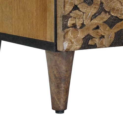 ТВ шкаф Кафяво 70 x 33,5 x 46 см Солидно мангово дърво