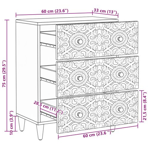 Шкаф за съхранение Кафяво 60 x 33,5 x 75 см