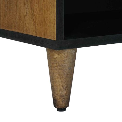 ТВ шкаф с рафт Кафяво 80 x 31,5 x 46 см Солидно мангово дърво