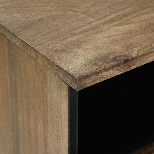 ТВ шкаф с рафт Кафяво 80 x 33,5 x 46 см Солидно мангово дърво