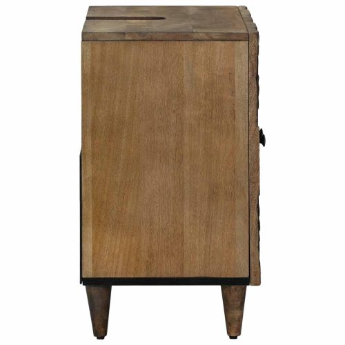 Шкаф за мивка в баня със съхранение Кафяво 62 x 33 x 58 см