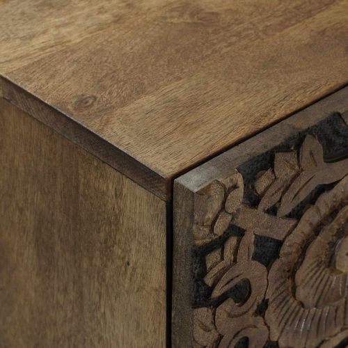 Окачен шкаф за баня със съхранение Кафяво 38 x 33,5 x 48 см