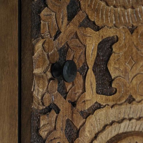 Окачен шкаф за баня със съхранение Кафяво 38 x 33,5 x 48 см