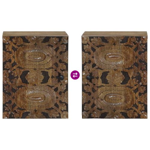 Окачен шкаф за баня със съхранение Кафяво 38 x 33,5 x 48 см