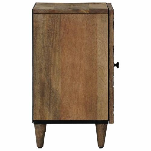 Шкаф за баня Кафяво 38 x 33,5 x 58 см Солидно мангово дърво