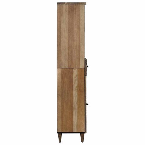 Шкаф за баня Кафяво 38 x 33,5 x 160 см Солидно мангово дърво