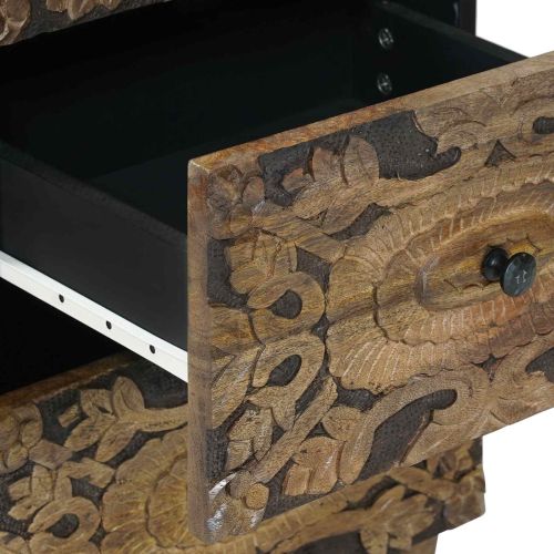 Служебен шкаф Кафяво 40 x 33,5 x 75 см Солидно мангово дърво