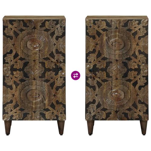 Служебен шкаф Кафяво 40 x 33,5 x 75 см Солидно мангово дърво