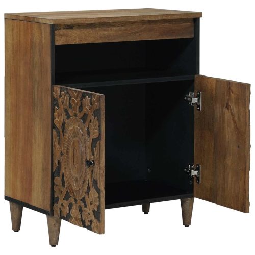 Служебен шкаф Кафяво 60 x 33,5 x 75 см Солидно мангово дърво