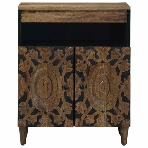 Служебен шкаф Кафяво 60 x 33,5 x 75 см Солидно мангово дърво