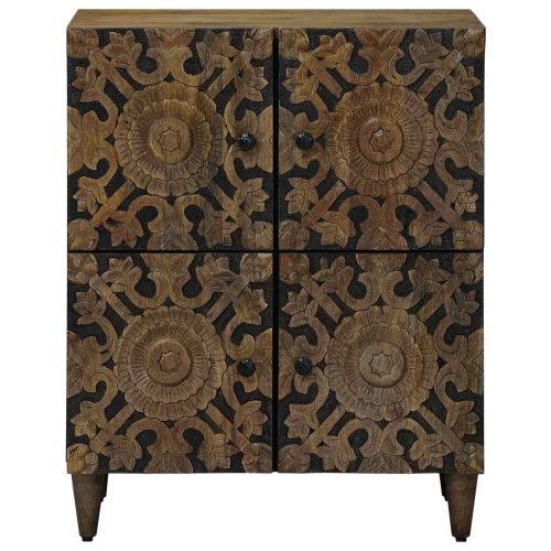 Служебен шкаф Кафяво 60 x 33,5 x 75 см Солидно мангово дърво