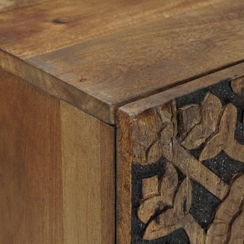 Служебен шкаф Кафяво 90 x 33,5 x 75 см Солидно мангово дърво