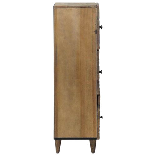 Висок шкаф Кафяво 40 x 33,5 x 110 см Солидно мангово дърво