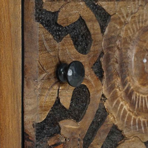 Висок шкаф Кафяво 40 x 33,5 x 110 см Солидно мангово дърво