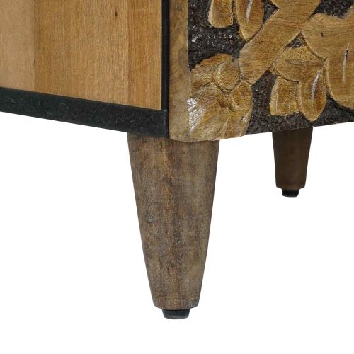 Висок шкаф Кафяво 40 x 33,5 x 110 см Солидно мангово дърво