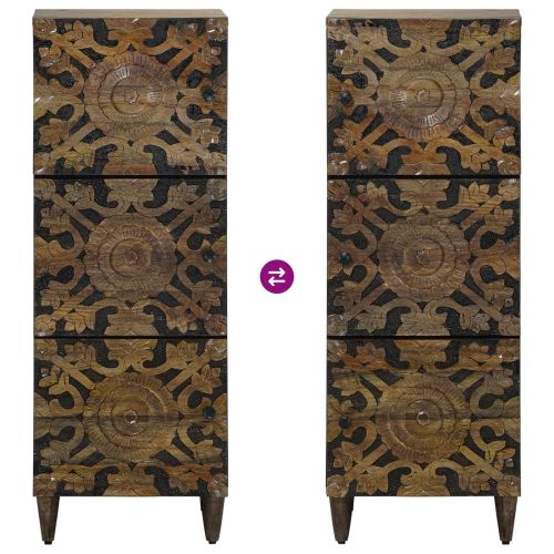 Висок шкаф Кафяво 40 x 33,5 x 110 см Солидно мангово дърво